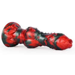 MONSTERED Gode Florix 20 x 7cm Noir et Rouge